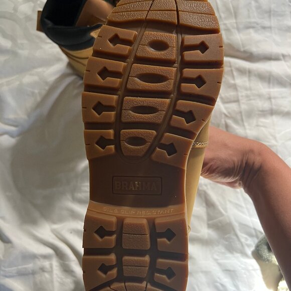 Men's brahma Work boots Size 10 x-Wide Wheat - Picture 6 of 7